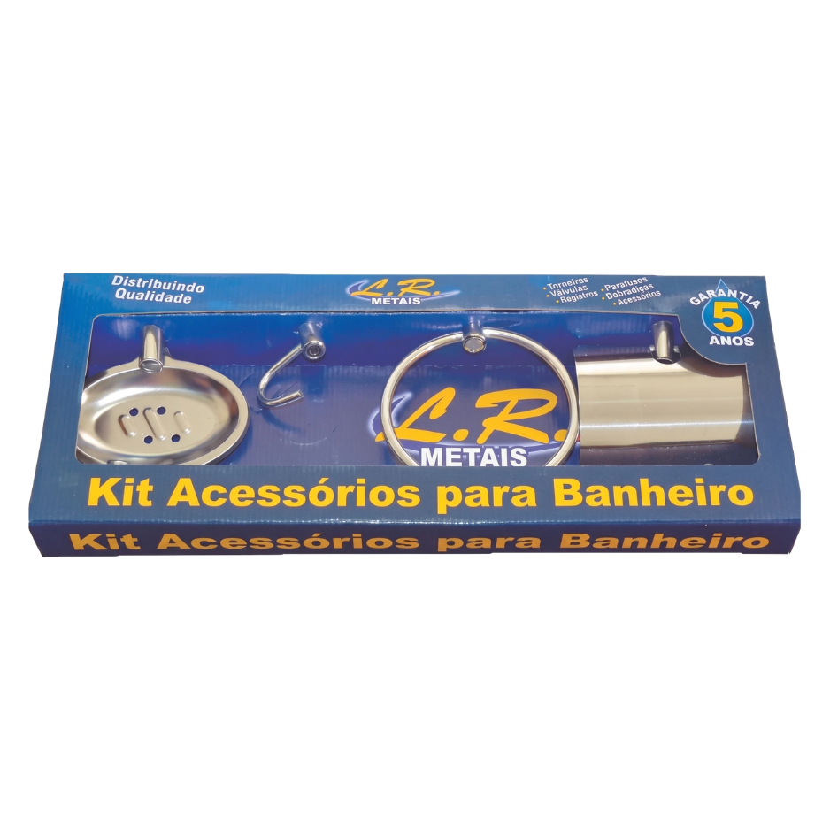 Kit acessórios LR Metais 5 peças Júnior cromado