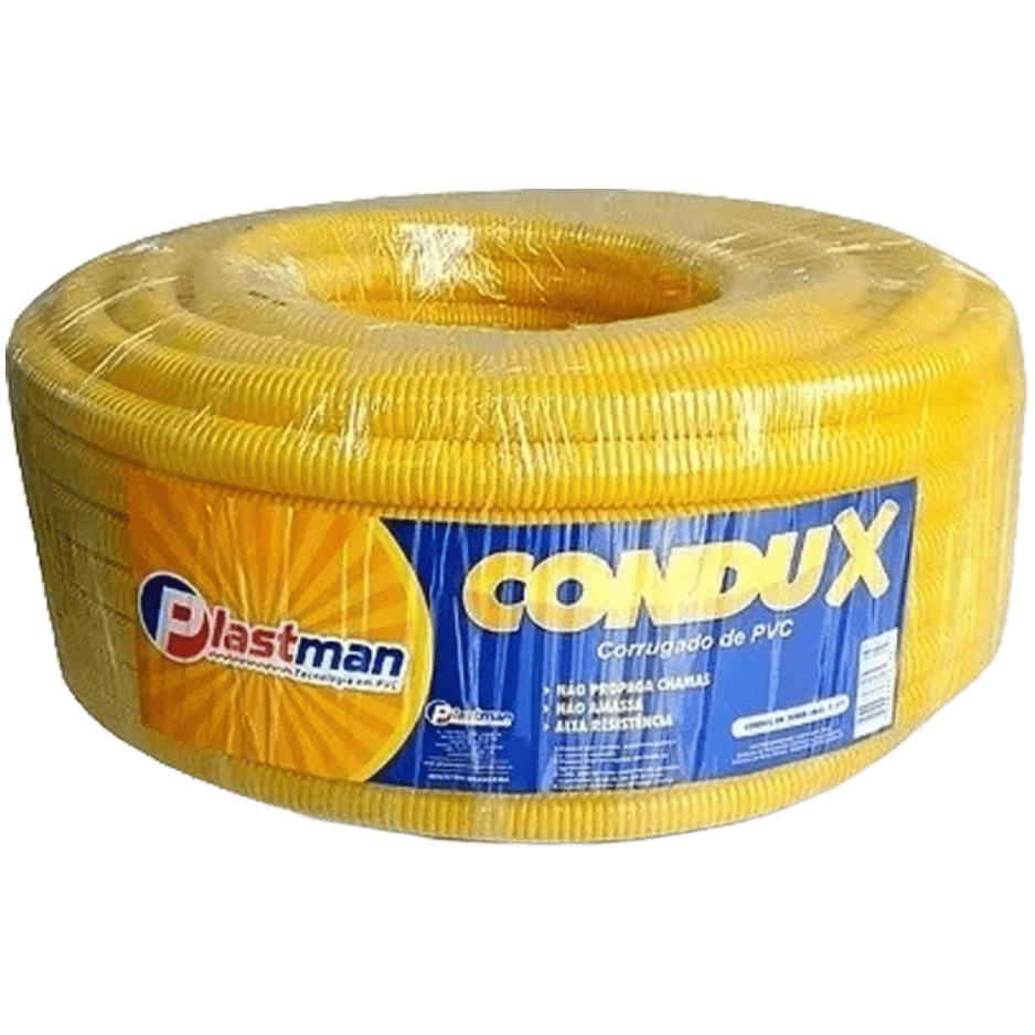Eletroduto Plastman corrugado 25mm 50m